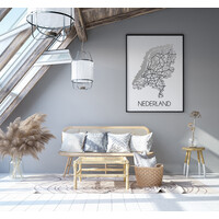 Nederland Plattegrond poster