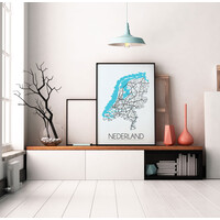 Nederland Plattegrond poster