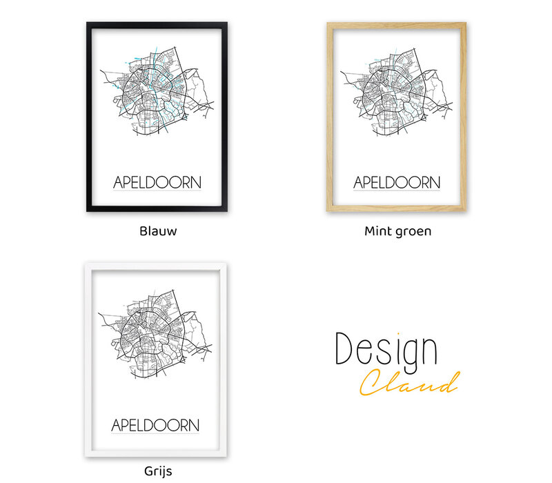 Apeldoorn Plattegrond poster