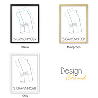 's Gravenmoer Plattegrond poster