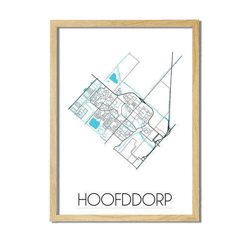 Hoofddorp Plattegrond poster 