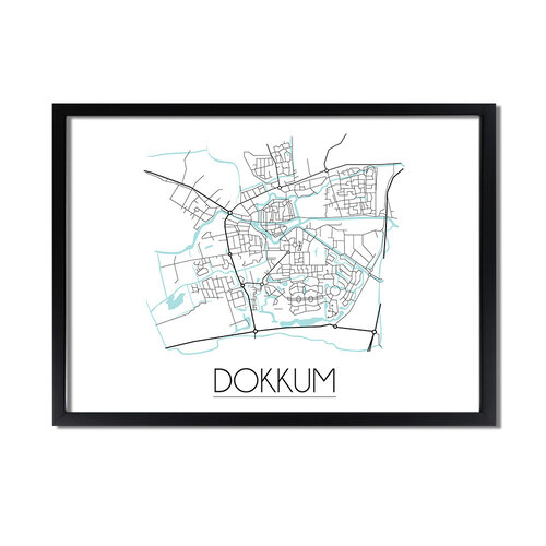 Dokkum Plattegrond poster 