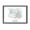 Tilburg Plattegrond poster