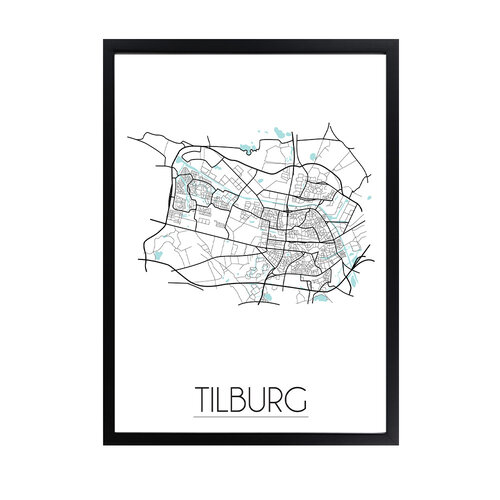 Tilburg Plattegrond poster 