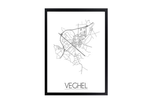 DesignClaud Veghel Stadtplan-poster