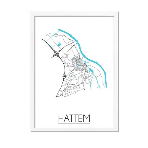 Hattem Plattegrond poster 