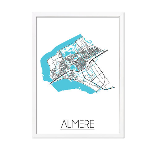 Almere Plattegrond poster 