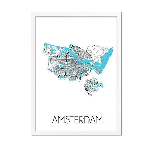 Amsterdam Plattegrond poster 