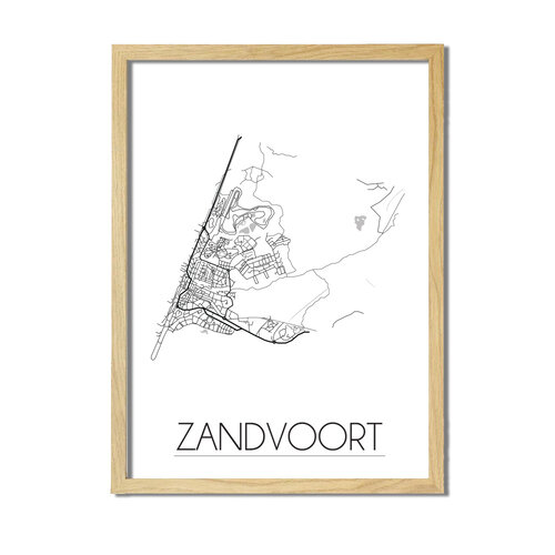 Zandvoort Plattegrond poster 