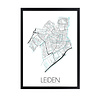Leiden Plattegrond poster