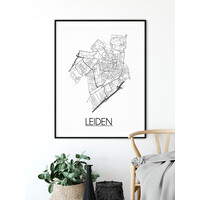Leiden Plattegrond poster