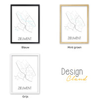 Zieuwent Plattegrond poster