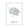 Utrecht Plattegrond poster