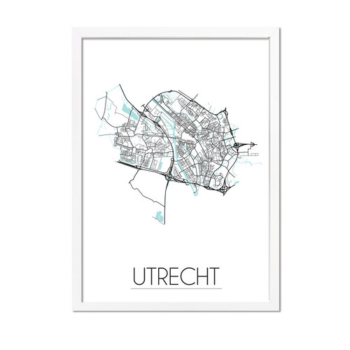 Utrecht Plattegrond poster 