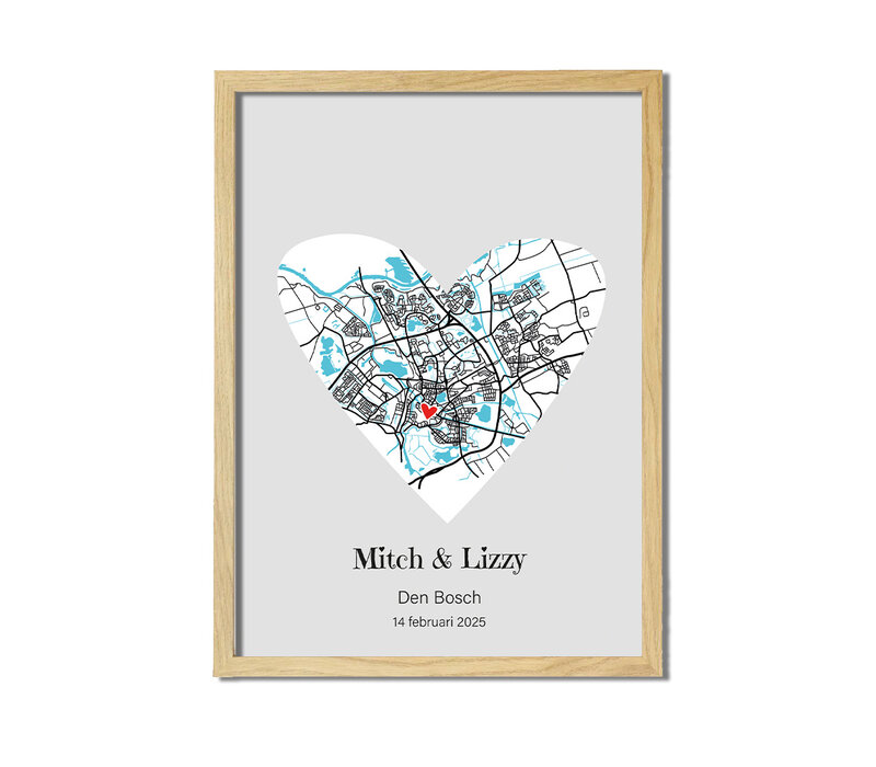City map in heart