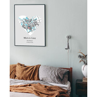 City map in heart