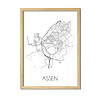 DesignClaud Assen Plattegrond poster
