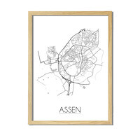 Assen Plattegrond poster