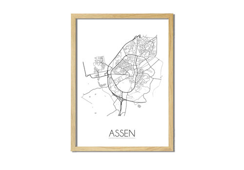 DesignClaud Assen Stadtplan-poster
