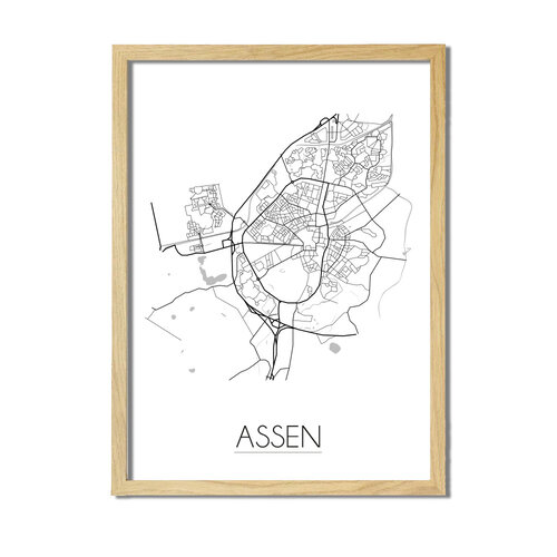 Assen Plattegrond poster 