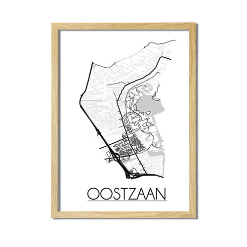Oostzaan Plattegrond poster 
