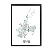 Meppel Plattegrond poster