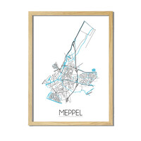 Meppel Plattegrond poster