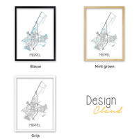 Meppel Plattegrond poster