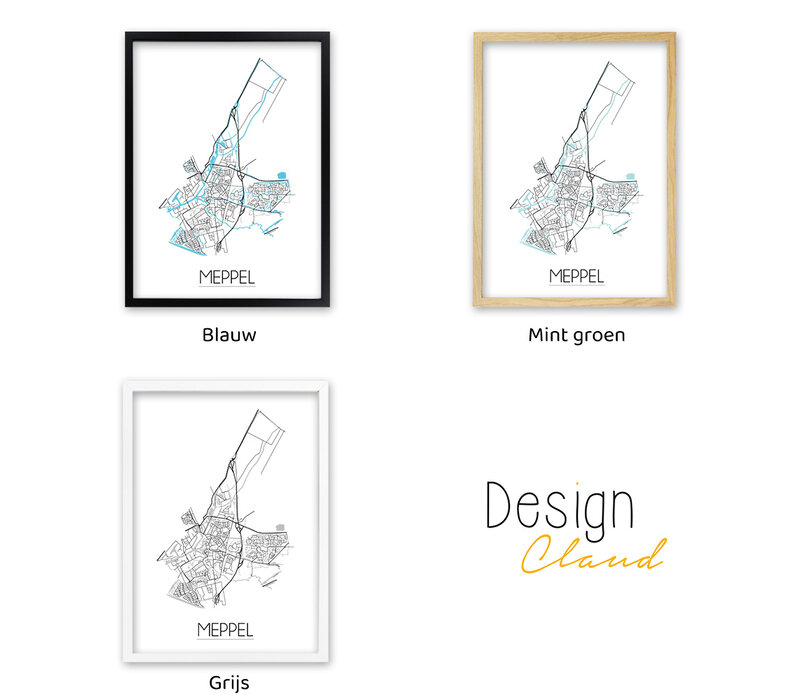 Meppel Plattegrond poster