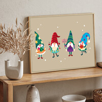 Christmas poster Christmas gnomes - Christmas decoration