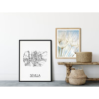 Map poster of your choice - Gold foil, Silver foil, Copper foil