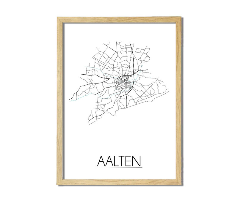 Plattegrond poster naar keuze - Goudfolie, Zilverfolie, Koperfolie