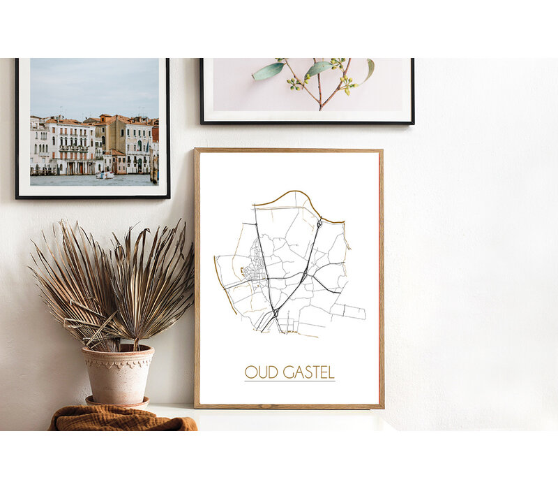 Map poster of your choice - Gold foil, Silver foil, Copper foil