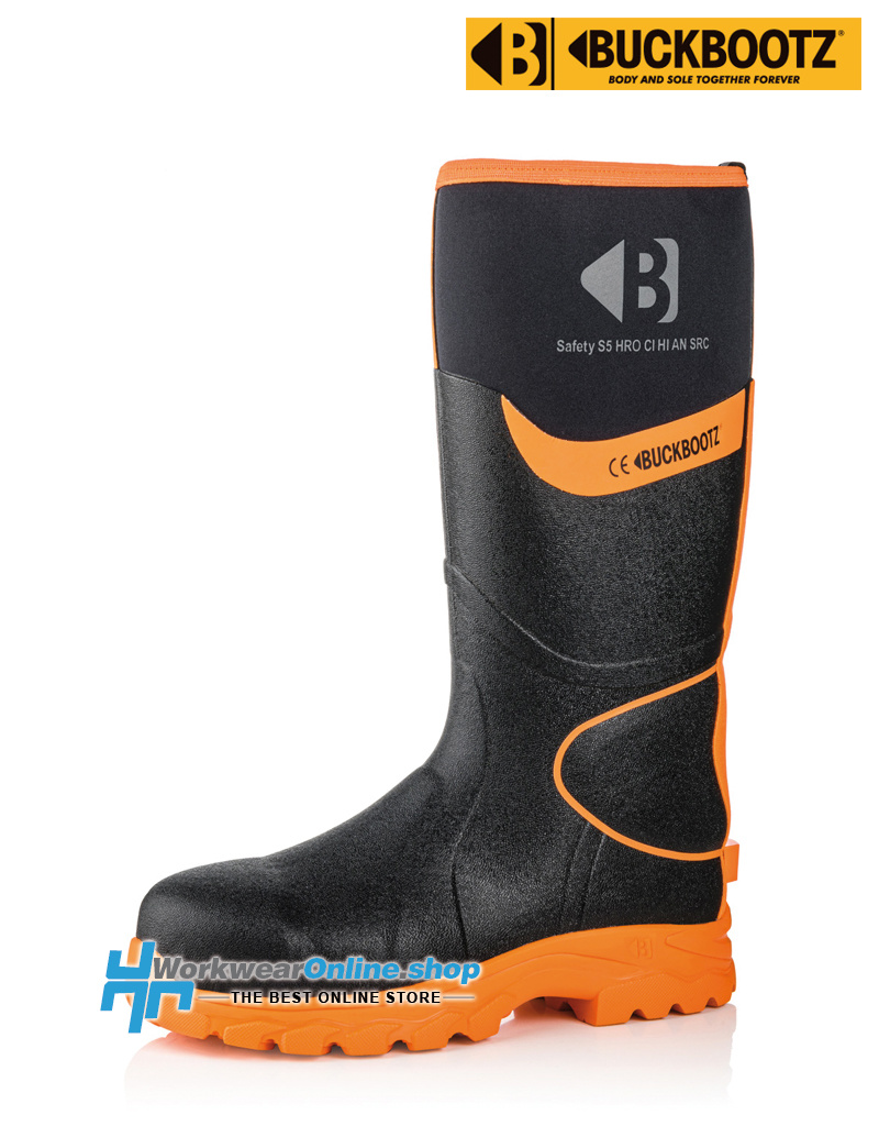 Buckbootz Safety Boots Buckbootz BBZ8000 Black / Orange