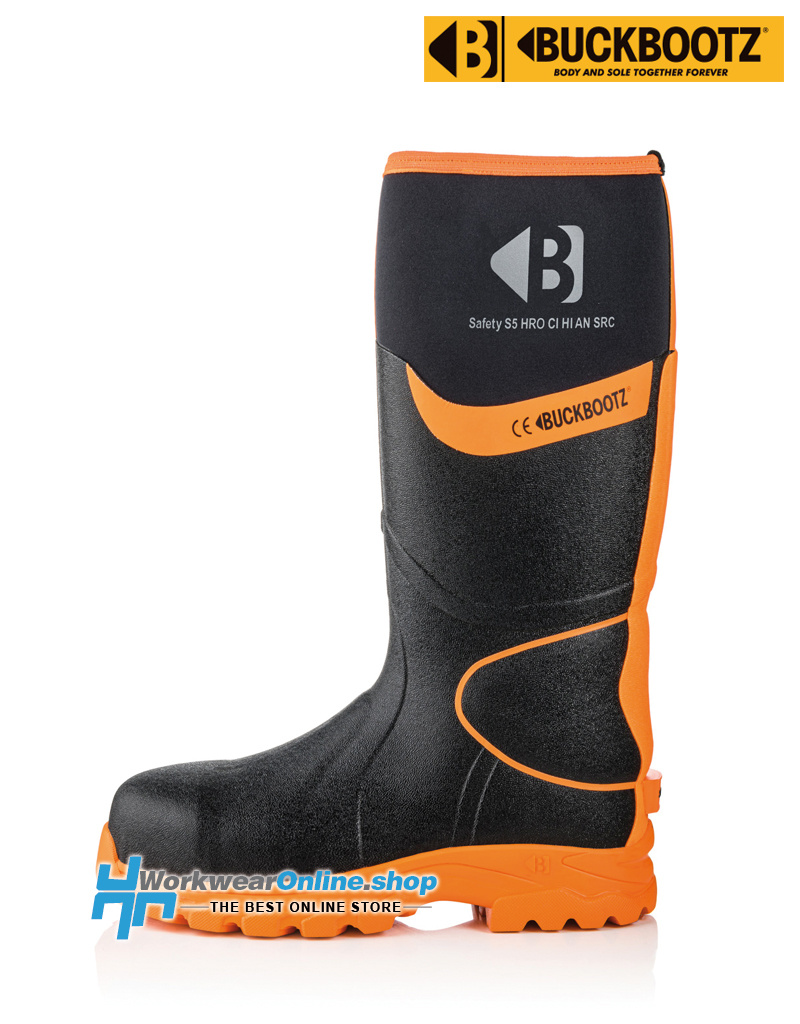 Buckbootz Safety Boots Buckbootz BBZ8000 Negro / Naranja