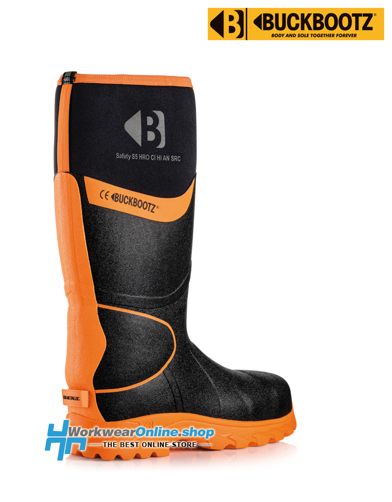 Buckbootz Safety Boots Buckbootz BBZ8000 Negro / Naranja