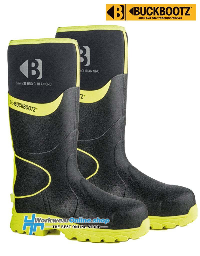 Buckbootz Safety Boots Buckbootz BBZ8000 Negro/Amarillo