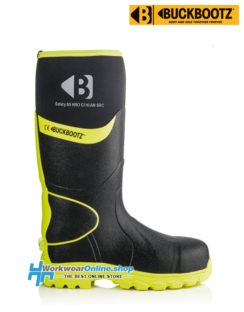 Buckbootz Safety Boots Buckbootz BBZ8000 Negro/Amarillo