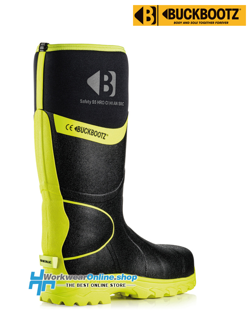 Buckbootz Safety Boots Buckbootz BBZ8000 Black / Yellow