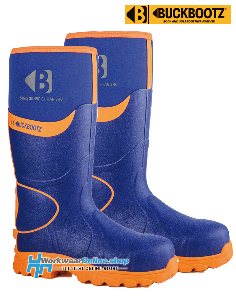 Buckbootz Safety Boots Buckbootz BBZ8000 Blue/Orange