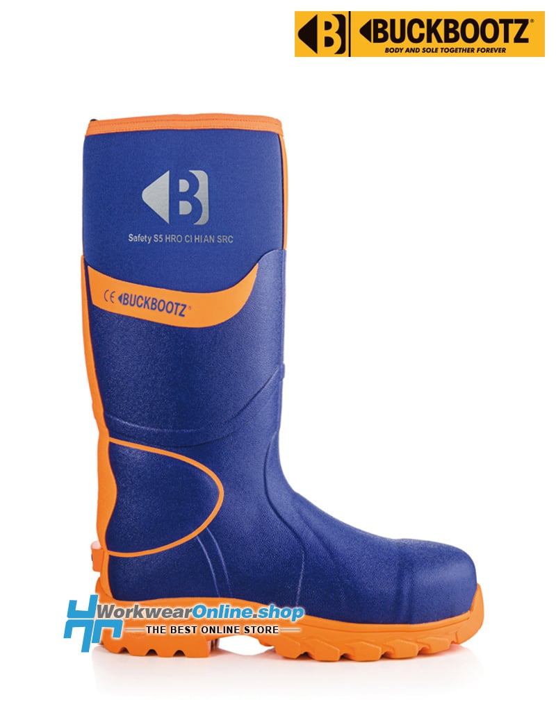 Buckbootz Safety Boots Buckbootz BBZ8000 Blue/Orange