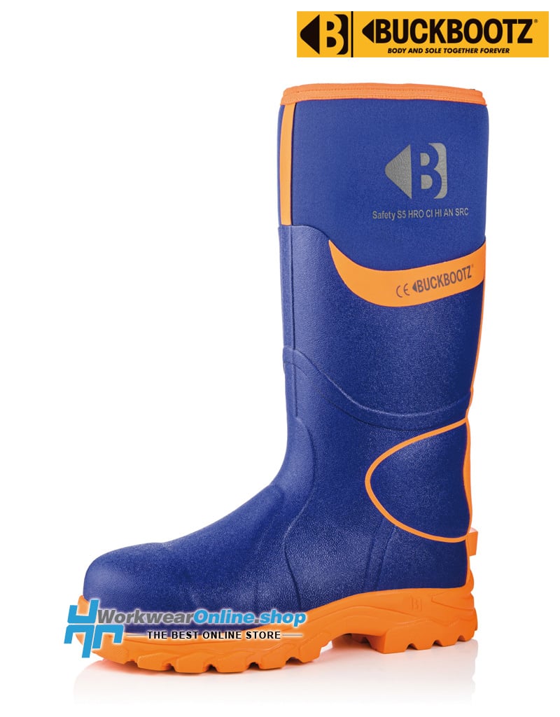 Buckbootz Safety Boots Buckbootz BBZ8000 Blue/Orange