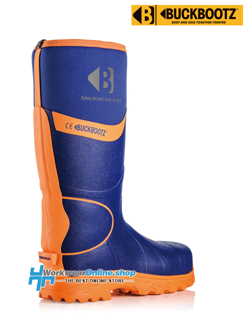 Buckbootz Safety Boots Buckbootz BBZ8000 Bleu/Orange