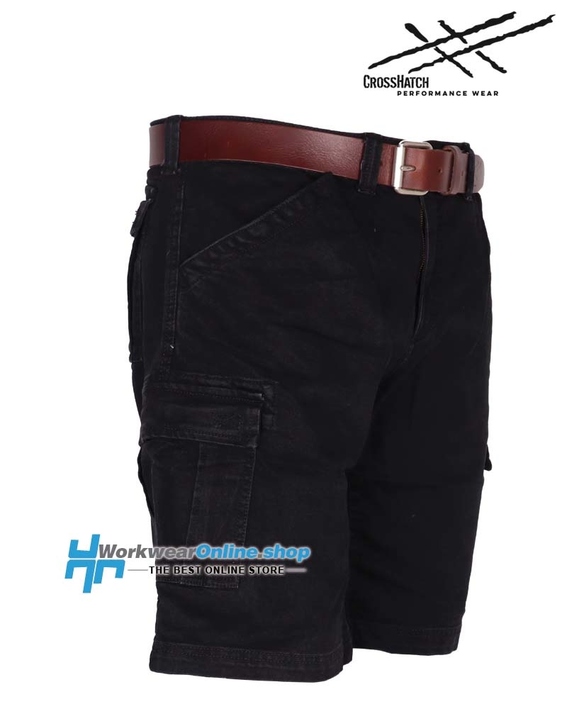 CrossHatch Workwear Pantalón corto elástico CrossHatch Mariner negro