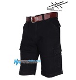 CrossHatch Workwear CrossHatch Mariner Schwarze Stretch-Shorts