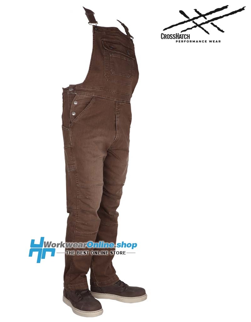 CrossHatch Workwear Salopette brune canadienne CrossHatch