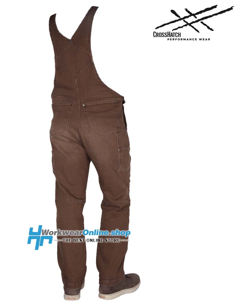 CrossHatch Workwear Salopette brune canadienne CrossHatch