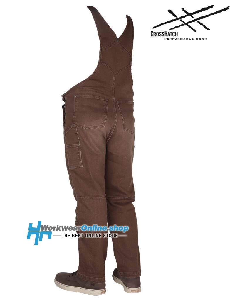 CrossHatch Workwear Salopette brune canadienne CrossHatch