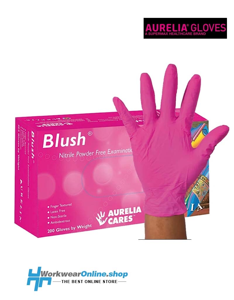 Aurelia Handschoenen Aurelia Blush 200 Nitrile Powder Free Pink