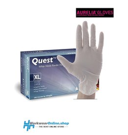 Aurelia Handschoenen Aurelia Quest 100 Nitrile Powder Free White